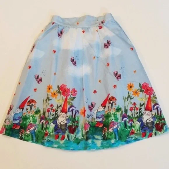 Modcloth Gnomes A Line Skirt RARE NEW - Picture 5 of 8